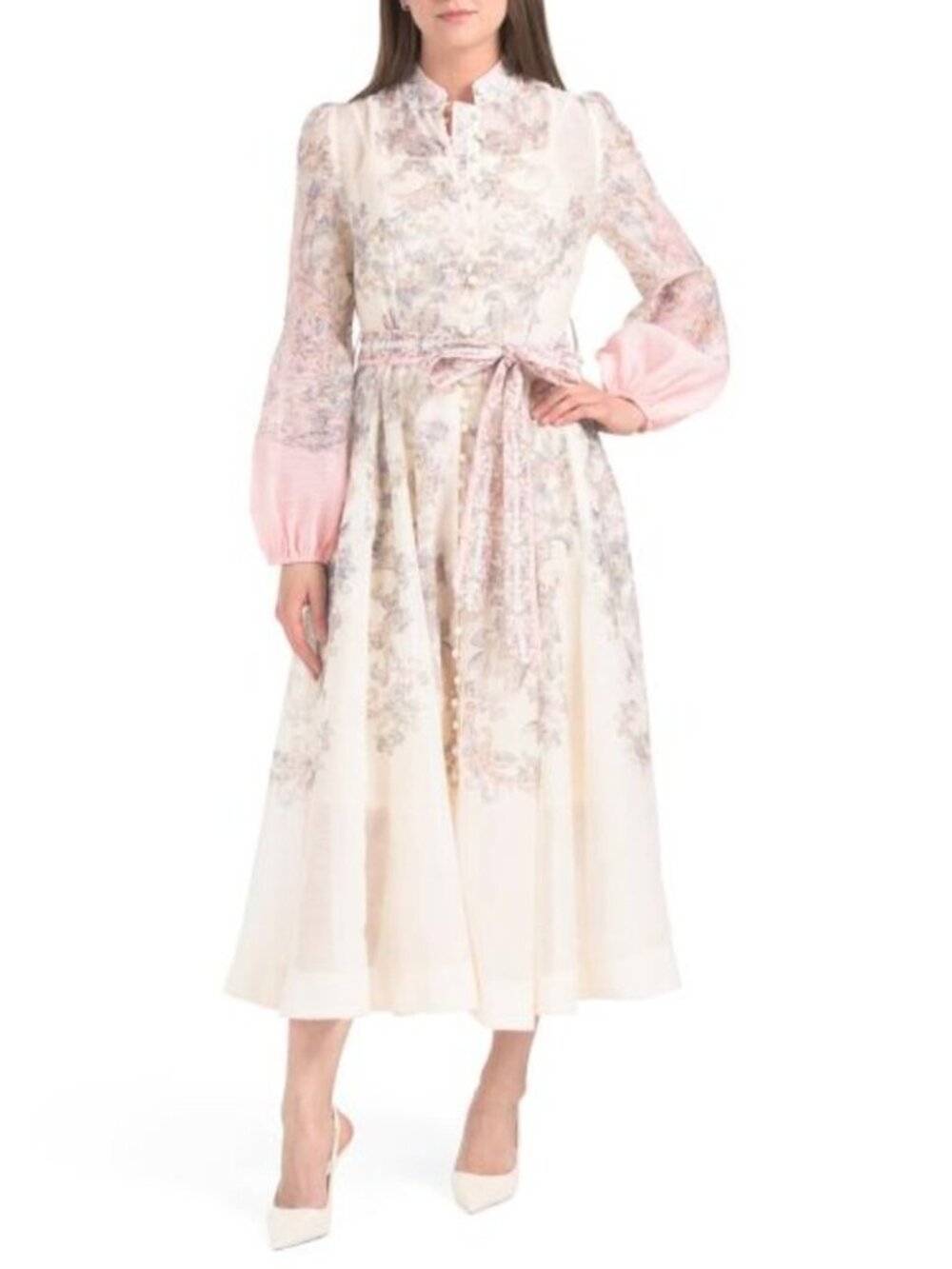 NANCY YANG tie waist dress